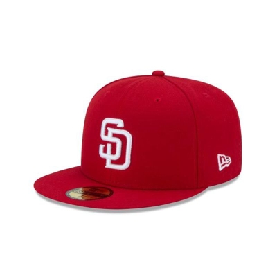 San Diego Padres Gorra | New Era MLB Basic 59fifty Fitted Cap Mexico - Rojos